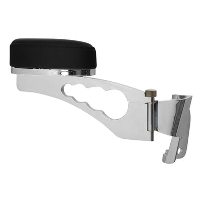 Chrome/Black Passenger Armrest Adjustable Fit For Harley Electra Glide 2014-2022 - Moto Life Products