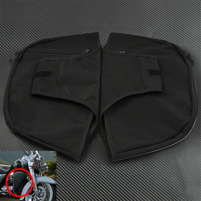 Front Fork Mount Wind Deflectors + Soft Lowers Chaps Leg Warmer Fit For Touring - Moto Life Products