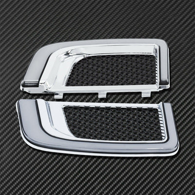 Chrome Fairing Lower Grills LED Turn Signal Running Fit For Harley Glides 14-20 - Moto Life Products