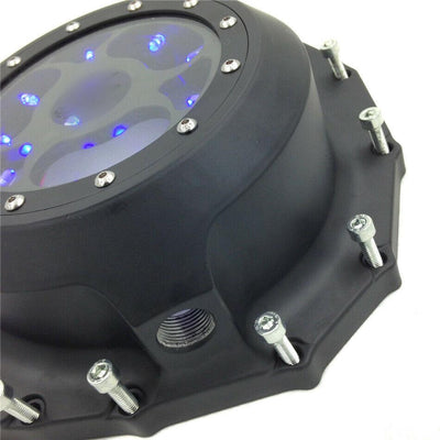 Blue LED See Through Engine Clutch Cover For Suzuki GSXR1300 Hayabusa 99-20 Blac - Moto Life Products
