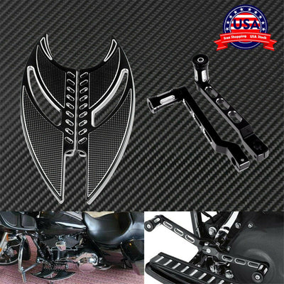 CNC Black Floorboard Foot Board Toe Shift Lever Fit For Harley Softail Touring - Moto Life Products