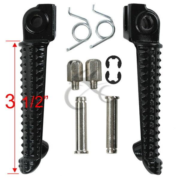 Black Front Foot Pegs Footrest Fit For Yamaha YZF R1 98-14 YZF R6 99-17 Aluminum - Moto Life Products