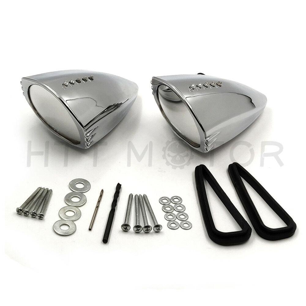 Chrome Pig Spotter 2 Mirrors - Spotters Mirror Set (Built in LED Turn Signals) - Moto Life Products