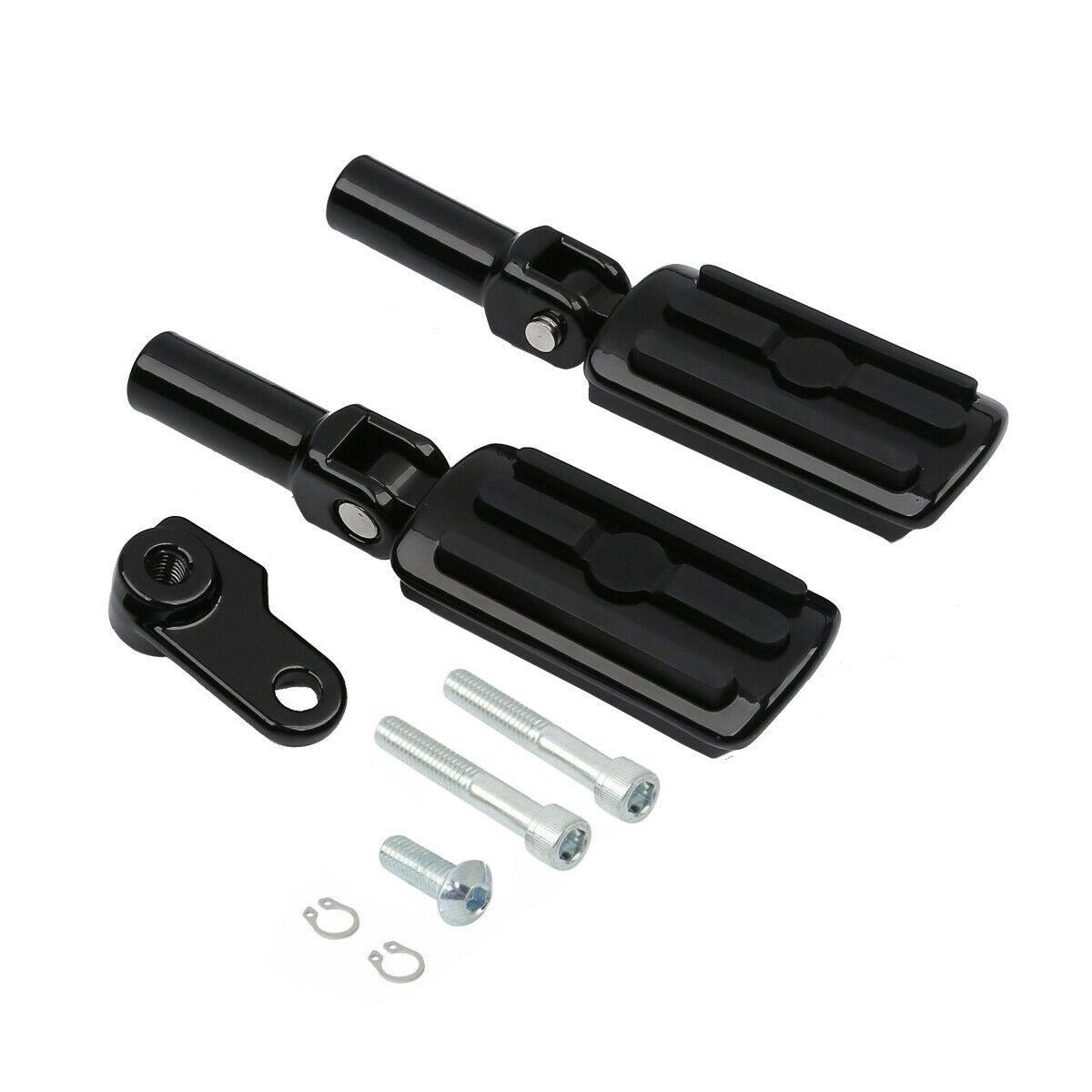 Pair Black Passenger Footpeg Mount Fit For Harley Softail Slim 12-17 FLS /FLSS - Moto Life Products