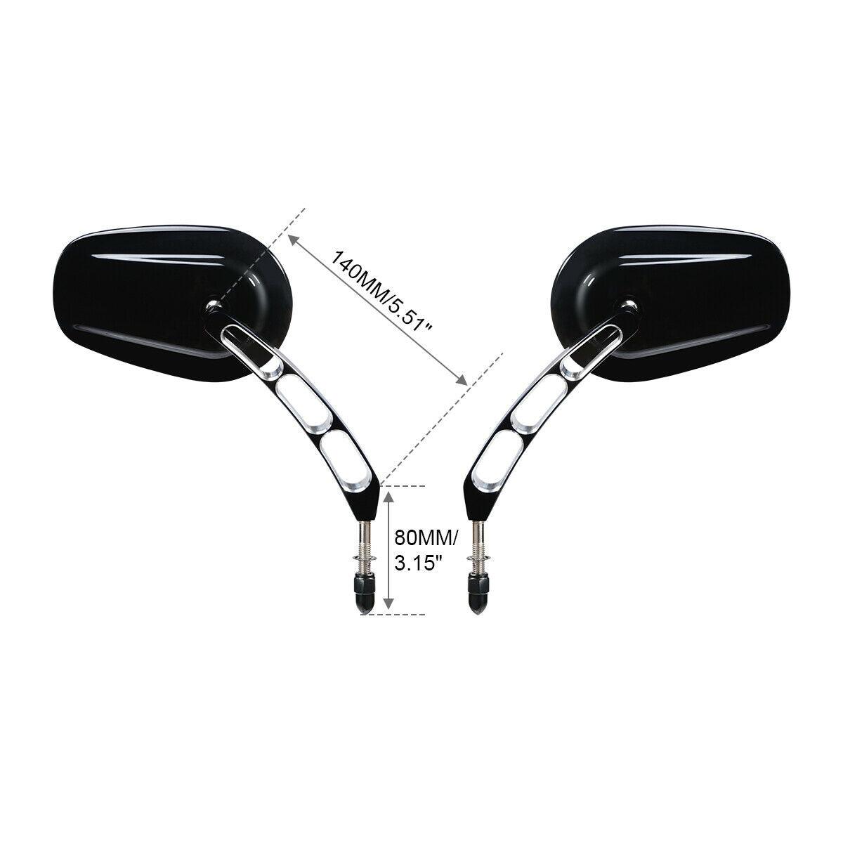 Oval Rear Mirrors Fit For Harley Sportster Dyna Bobber Chopper Street Glide US - Moto Life Products