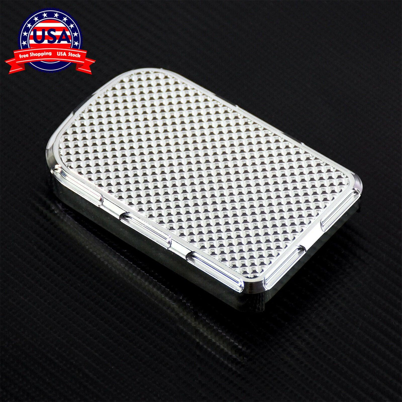 Chrome Brake Pedal Pad Cover Fit For Harley Touring FLHT Softail Dyna Tri Glide - Moto Life Products