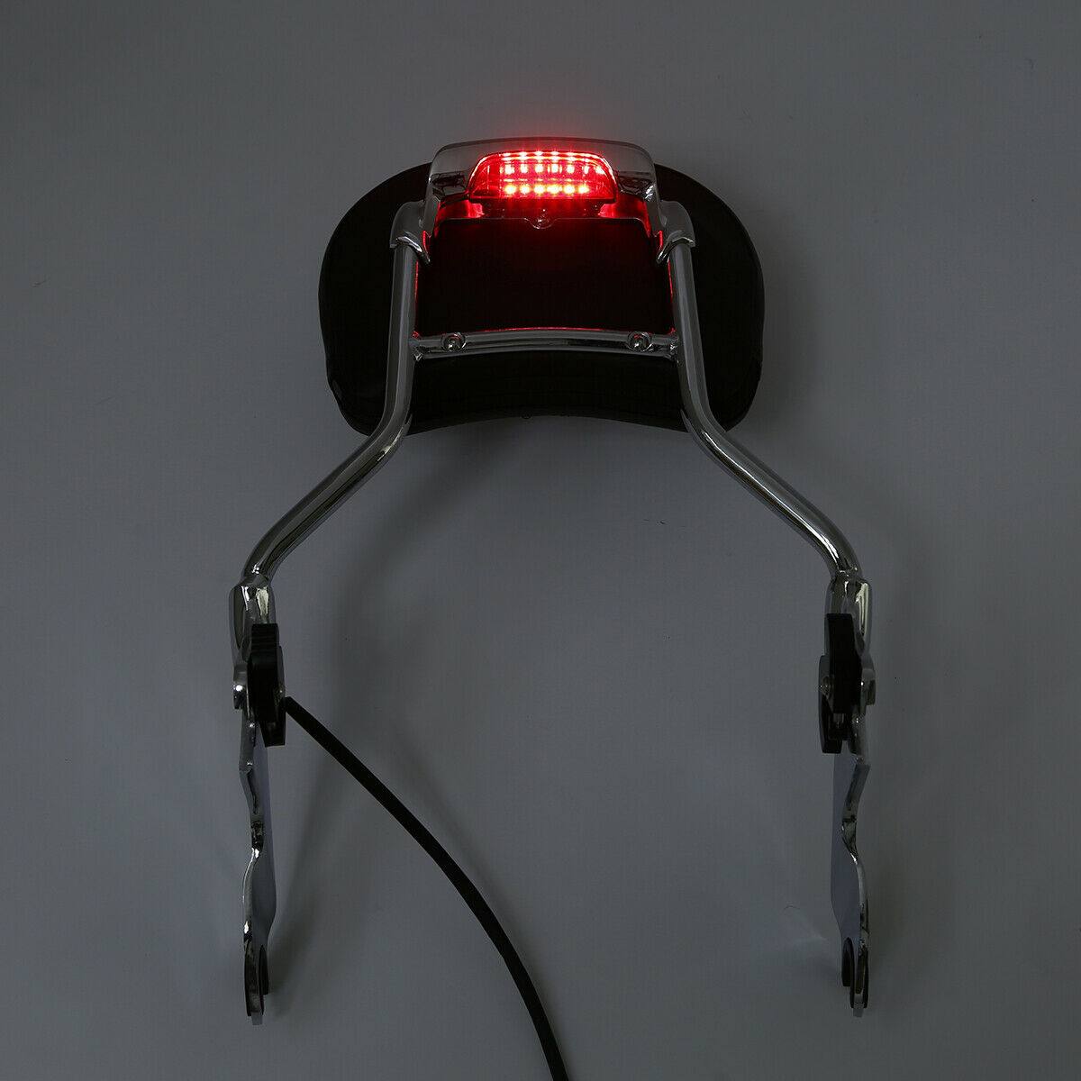 Sissy Bar Backrest Upright Red Brake Light Fit For Harley Touring 2014-2022 - Moto Life Products