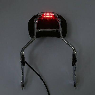 Sissy Bar Backrest Upright Red Brake Light Fit For Harley Touring 2014-2022 - Moto Life Products