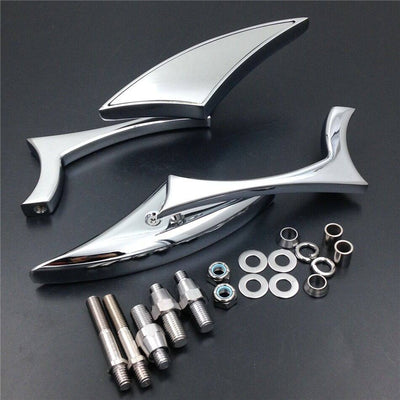 Spear  Mini mirrors for Suzuki GSXR 600 750 1000 1300 Hayabusa GSX-R Chrome - Moto Life Products