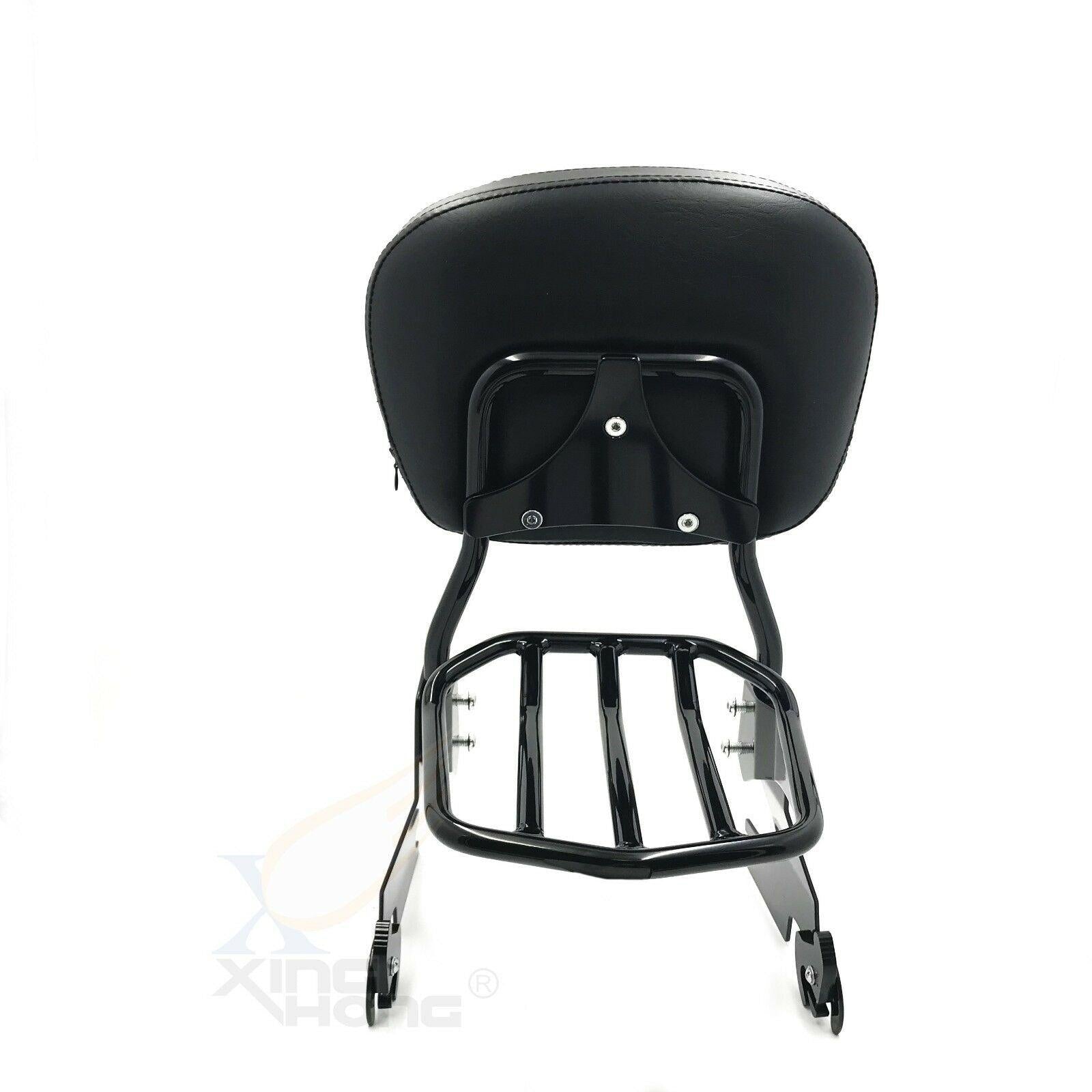 TCMT Low Sissy Bar Backrest & Luggage Rack For Harley Sportster XL 883 1200 2004-2022 Black