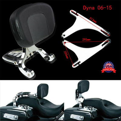 Adjustable Multi-Purpose Driver & Passenger Backrest Fit For Harley Dyna 06-17 - Moto Life Products
