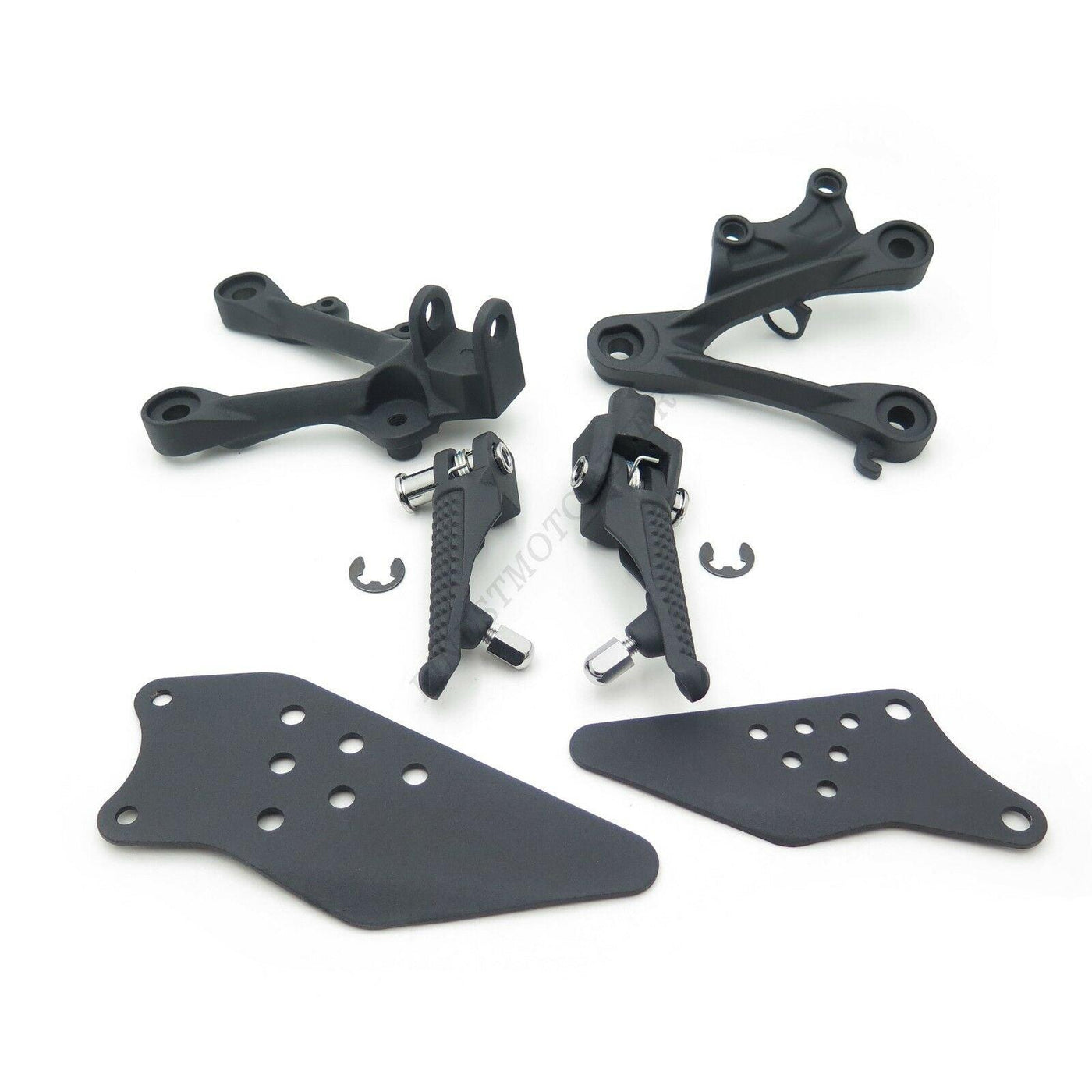 Front Foot Rest Pegs Brackets For Kawasaki Ninja ZX-6R 2009-2011 10 Rider Black - Moto Life Products