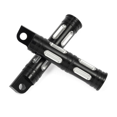 Black CNC Footpeg Foot Pegs Footrest For Harley Touring Electra Glide Road King - Moto Life Products