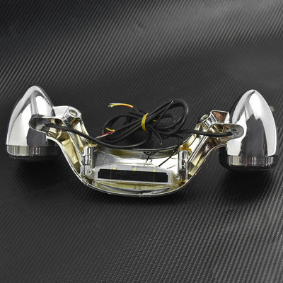 Chrome Rear Turn Signal Brake Light Bar Fit For Harley Touring Road Glide 10-21 - Moto Life Products