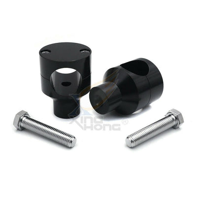 1.25" 31mm Motorcycle Round Handlebar Risers For Harley Suzuki Victory Black - Moto Life Products