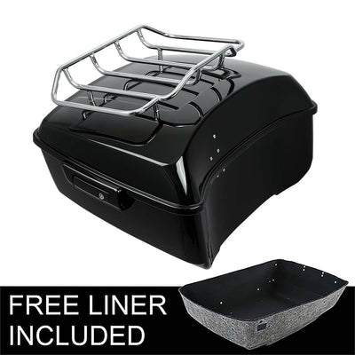 13.7" King Trunk Chrome Luggage Rack Fit For Harley Tour Pak Touring Glide 14-21 - Moto Life Products
