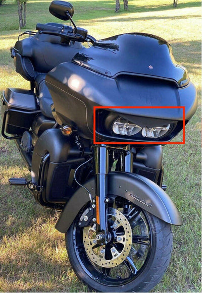 Motorcycle Headlight Eyebrow Eyelid Mean Mug Bezel For Harley Road Glide 2015-up - Moto Life Products