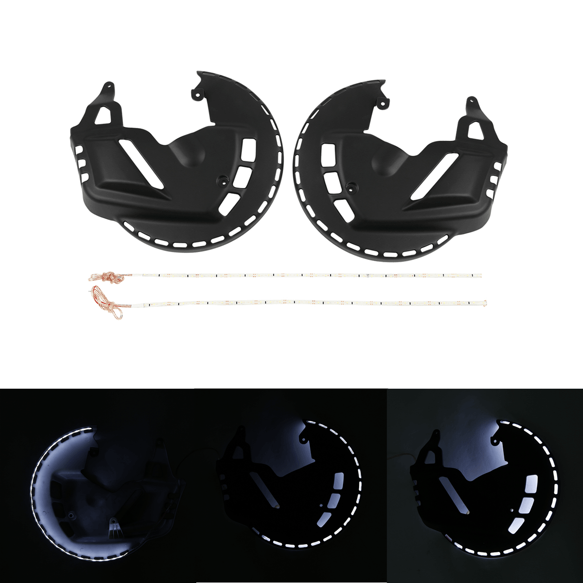 Brake Rotor Covers LED White Light Fit For Honda Goldwing GL1800 01-17 F6B 13-17 - Moto Life Products