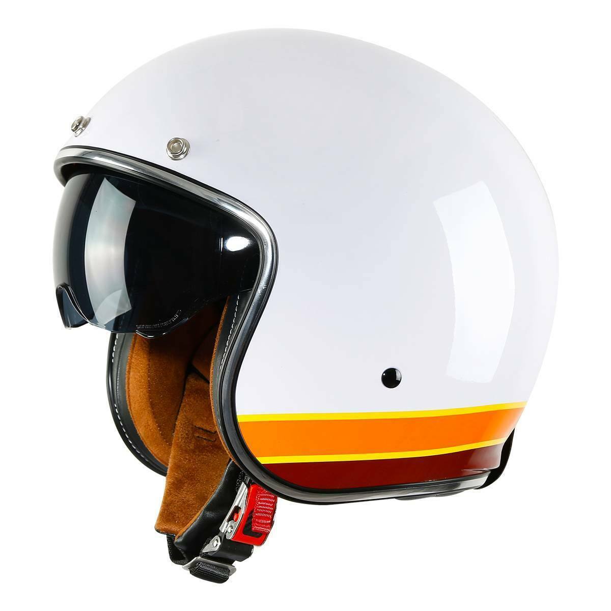 Vintage Cruiser 3/4 Open Face Scooter Motorcycle Helmet DOT Retro Cafe Racer US - Moto Life Products