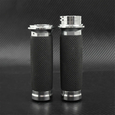 1'' Black Handle Bar Hand Grips Fit For Harley Touring Sportster XL883 Chrome - Moto Life Products