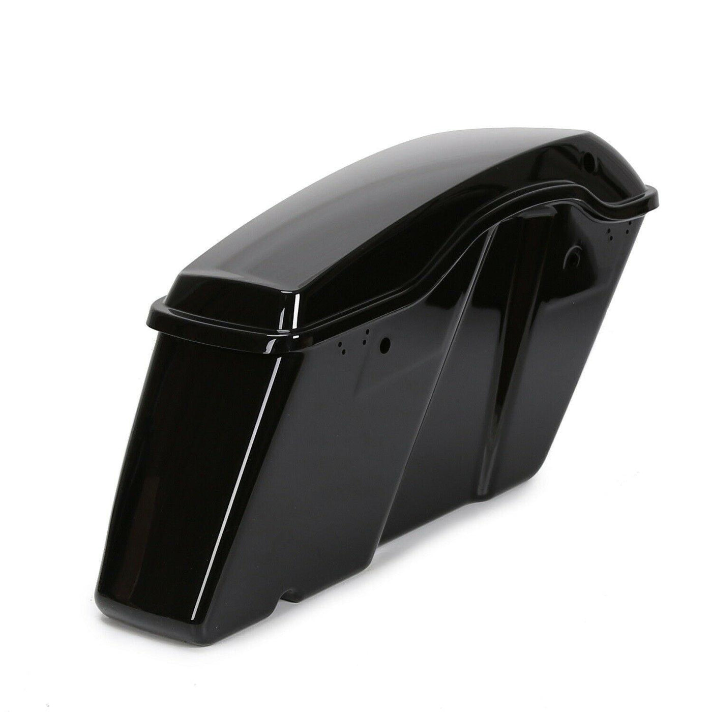 Gloss Black Hard Saddlebag w/ Conversion Brackets For Harley Davidson Softail - Moto Life Products