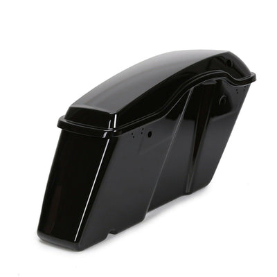 Gloss Black Hard Saddlebag w/ Conversion Brackets For Harley Davidson Softail - Moto Life Products