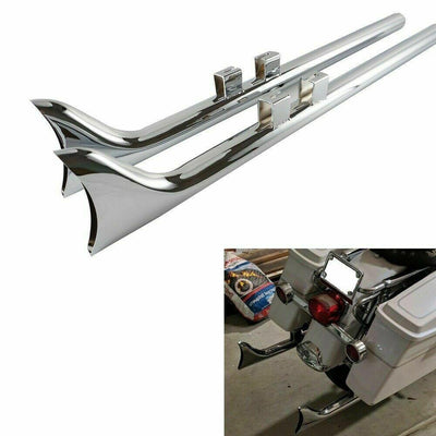 36" Chrome Fishtail Slip on Mufflers Exhaust pipes Dual for Harley Touring 95-16 - Moto Life Products