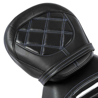 Blue Stitching Driver Passenger Seat Fit For Harley Touring Road Glide 09-21 19 - Moto Life Products
