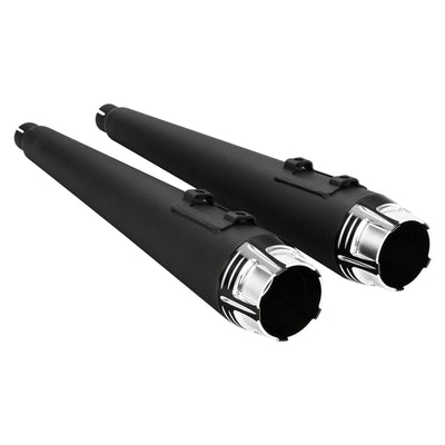 Black Megaphone Slip-On Mufflers Dual Exhausts Fit For Harley Road Glide 95-16 - Moto Life Products