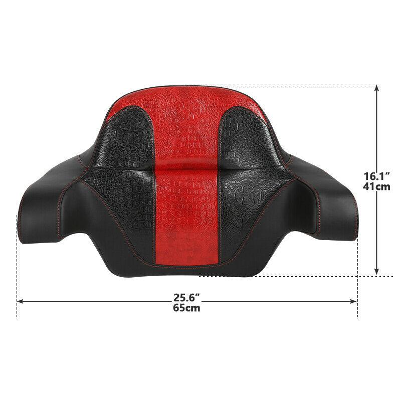 King Backrest Pad Fit For Harley Tour Pak Pack Touring Street Road Glide 14-22 - Moto Life Products