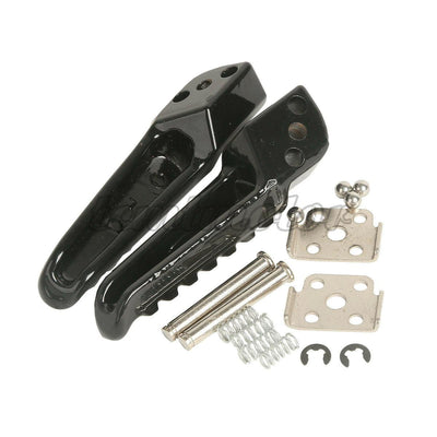 Black Rear Passenger Footrests Foot Pegs For Kawasaki ZX-6R ZX-9R 98-13 ZX636 - Moto Life Products