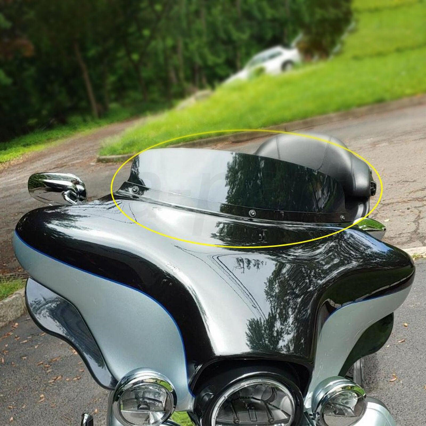 Black 5" Windshield Windscreen Fit For Harley Electra Glide Ultra Classic 96-13 - Moto Life Products