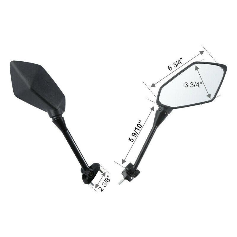 Pair Left & Right Rear View Mirrors Fit For Kawasaki Ninja 650R 09-11 Ninja 650 - Moto Life Products