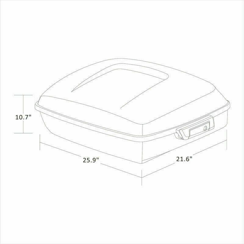 Chopped Pack Trunk Backrest Rack Fit For Harley Tour Pak Street Glide 14-22 19 - Moto Life Products