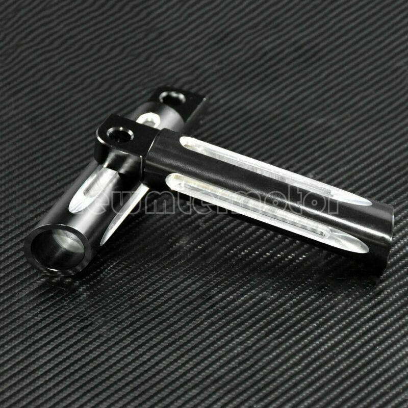 Black Cut Front Foot Peg Footrest Fit For Touring Glide Sportster Dyna Softail - Moto Life Products