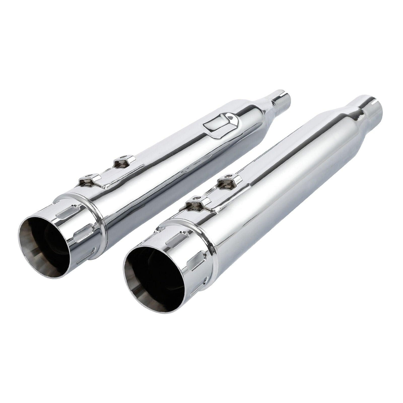Chrome Dual Exhaust Muffler Slip-on Pipes Fit For Harley Street Glide 2017-2022 - Moto Life Products