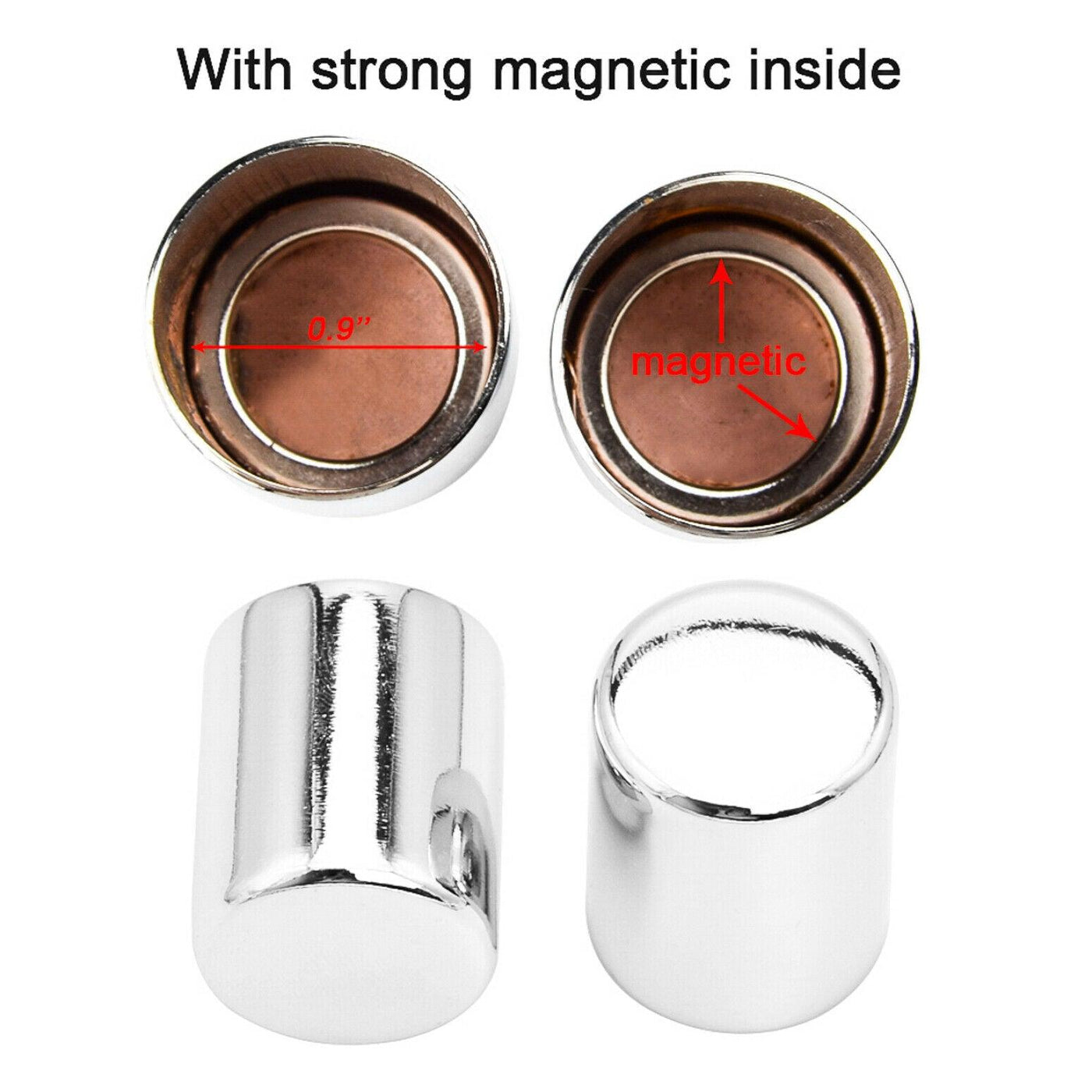 2 Pairs Chrome Metal Docking Hardware Point Covers Fit for Harley Street Glide - Moto Life Products