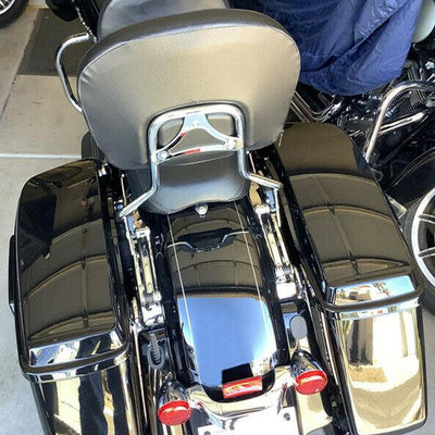 Chrome Detachable Backrest Sissy Bar w/Pad For Harley Davidson Touring 09-UP - Moto Life Products