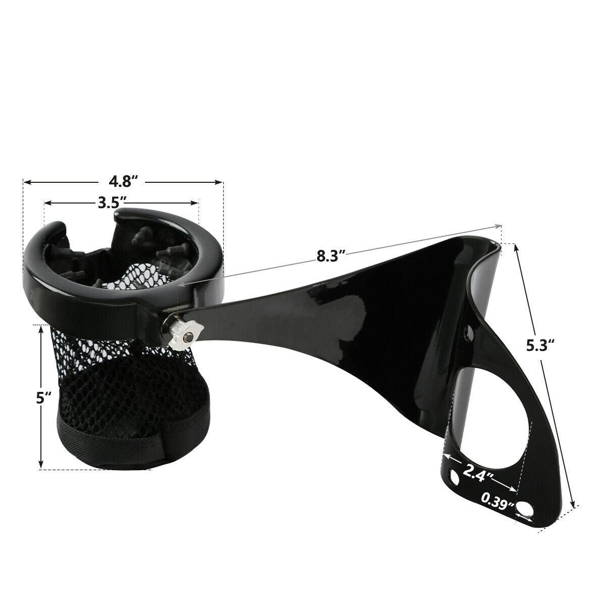 Rear Drink Cup Holder Passenger Fit For Harley Touring Street Road Glide 2014-Up - Moto Life Products