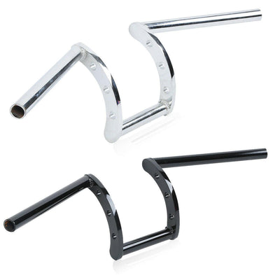 Chrome/Black Z-Bars 1" Handlebars Fit For Harley Sportster Softail Dyna Chopper - Moto Life Products