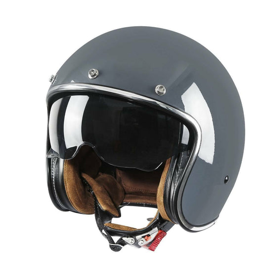 cafe racer 3 4 helmets motorcycle Vintage Cruiser 3/4 Open Face Scooter Motorcycle Helmet DOT Retro Cafe –  Moto Life Products