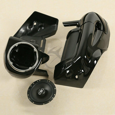 Lower Vented Leg Fairings Box Pods & 6.5" Speakers For Harley Touring 1983-2013 - Moto Life Products