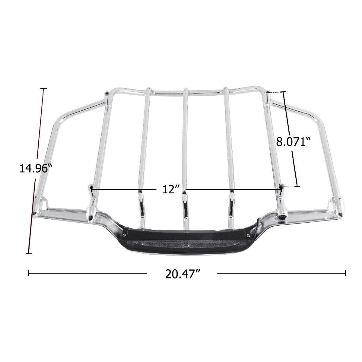 Trunk Air Wing Top Luggage Rack Fit For Harley Tour Pak Pack Road Gilde 1993-13 - Moto Life Products