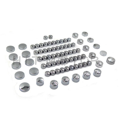 77 Piece Chrome Caps Cover Kit for 04-15 Harley Sportster Engine & Misc Bolt Nut - Moto Life Products