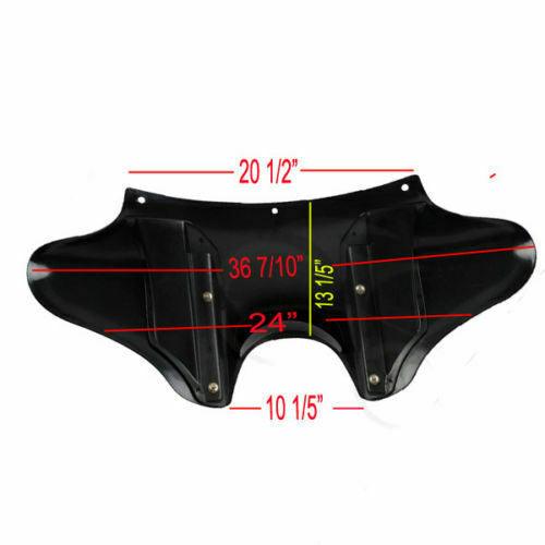 ABS Black Front Outer Batwing Fairing Fit For Harley Road King Street Glide Dyna - Moto Life Products