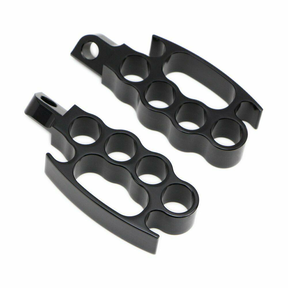 Motorcycle Foot Pegs Footrest for Harley Dyna Sportster Softail Cat Prints Style - Moto Life Products
