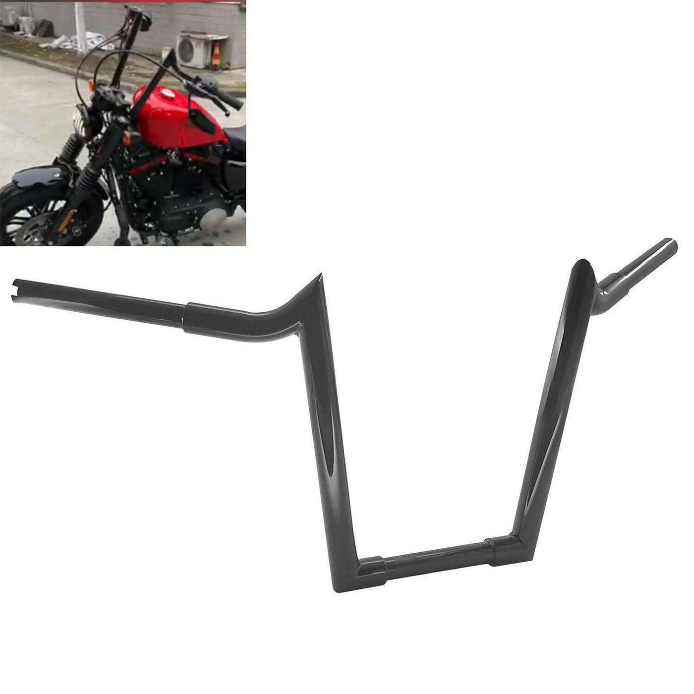 14" Rise Fat Ape Hanger Bar Handlebar For Harley Sportster Softail Dyna - Moto Life Products
