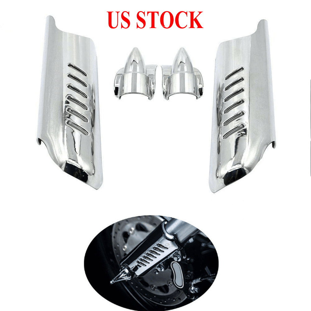 Chrome Lower Fork Leg Covers For Harley Touring Electra Glide Ultra Classic FLHT - Moto Life Products