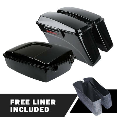 Chopped Pack Trunk Saddlebag Fit For Harley Tour Pak Road Electra Glide 97-13 - Moto Life Products