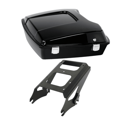 Vivid Black Razor Pack Trunk Mount Rack For Harley Tour Pak Touring Models 09-13 - Moto Life Products